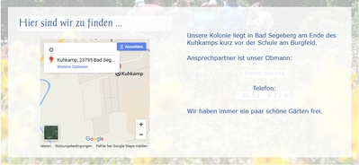 Interaktive Google-Karte und Kontaktdaten