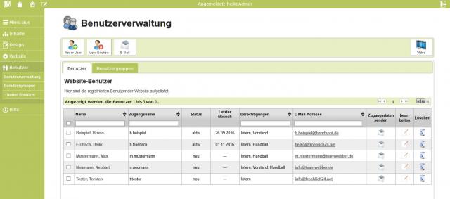 Benutzerverwaltung